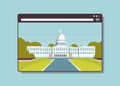 White House Washington DC american digital government building web browser window