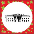 White House in Washington DC United States black 8-bit vector Royalty Free Stock Photo