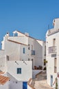 White houses with blue sky in summer