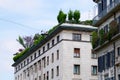 White houses with green roofs of Milan Royalty Free Stock Photo