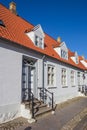 White houses in the historic village of Christiansfeld Royalty Free Stock Photo