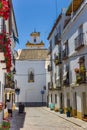 White houses and San Basilio church in Cordoba