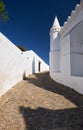 A Street with white houses in the small town of Mertola. Portugal