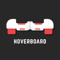 White hoverboard icon like toy