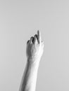 White Human Hand on White Background Stretched Towards. 3d Rendering Royalty Free Stock Photo