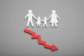 White human population fall, fertility decline Royalty Free Stock Photo