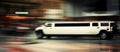 White Hummer h3 limousine blurred out 18.07.2008 Manchester, Eng Royalty Free Stock Photo