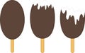 White Ice cream lolly. Ice cream vector illustration.