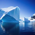 White iceberg on deep blue Environment Royalty Free Stock Photo
