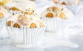 White iced cupcakes Royalty Free Stock Photo
