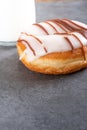 White iced ring doughnut Royalty Free Stock Photo