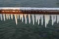 White icicles on a pipe