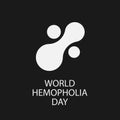 White Icon of fresh blood plasma. World Hemophilia day concept. Vector illustration EPS 10.