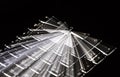 White Illuminated Keyboard, Light Trails Around Enter Key, Black Background