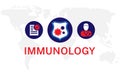 White Immunology Illustration Background Banner