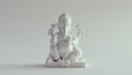 White Indian Hindu God Ganesh Decorative Statue Elephant Head Religious Model Symbol Royalty Free Stock Photo