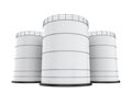 White Industrial Oil Tank Isolated
