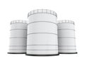 White Industrial Oil Tank Isolated Royalty Free Stock Photo