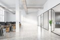 White industrial style office interior Royalty Free Stock Photo