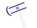 Inflatable hammer with israel flag, Israel independence day party flag Royalty Free Stock Photo