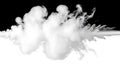 White ink cloud exploding in water against black background Royalty Free Stock Photo