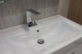 White inset washbasin Royalty Free Stock Photo