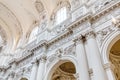 White inteior of the Theatine Church at Odeonsplatz square Royalty Free Stock Photo