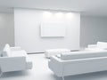 White interior of a living room