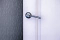 White interroom door with handle