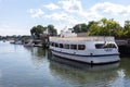 Island Beach Ferry Docked in Greenwich Harbor in Greenwich Connecticut during Summer