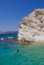 Isolated White Island, Dodecanese, Greece, Europe
