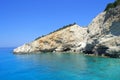 White island cliff in bright blue water Royalty Free Stock Photo