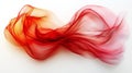 On a white isolated background, the image depicts a curly red ribbon Royalty Free Stock Photo