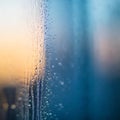 water drops on the glass wet window glass with splashes and drops of water Royalty Free Stock Photo