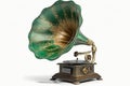 white isolated gramophone Vintage Royalty Free Stock Photo