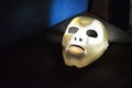 Horror view of isolated mask with light