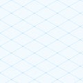 White isometric blueprint grid seamless pattern texture background. Vector illustration