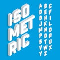 White isometric 3d font Royalty Free Stock Photo