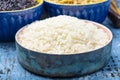 White italian arborio rice used for making risotto dish Royalty Free Stock Photo