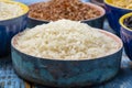 White italian arborio rice used for making risotto dish Royalty Free Stock Photo