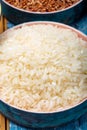 White italian arborio rice used for making risotto dish Royalty Free Stock Photo