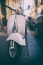 White italian scooter Royalty Free Stock Photo