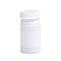 White jar with pills medicine pharmasy Royalty Free Stock Photo