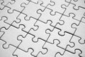 White jigsaw pattern Royalty Free Stock Photo