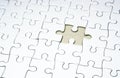 White jigsaw puzzle background - Finding teamwork , Piecing together , Perfect successfully