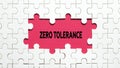 ZERO TOLERANCE Royalty Free Stock Photo