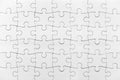 White jigsaw puzzle pattern isolated full background Royalty Free Stock Photo