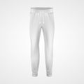 White jogging pants, joggers sportswear mockup Royalty Free Stock Photo