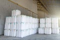 White Jumbo bags of rice Is a rice storage