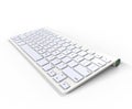 White keyboard - angle shot Royalty Free Stock Photo